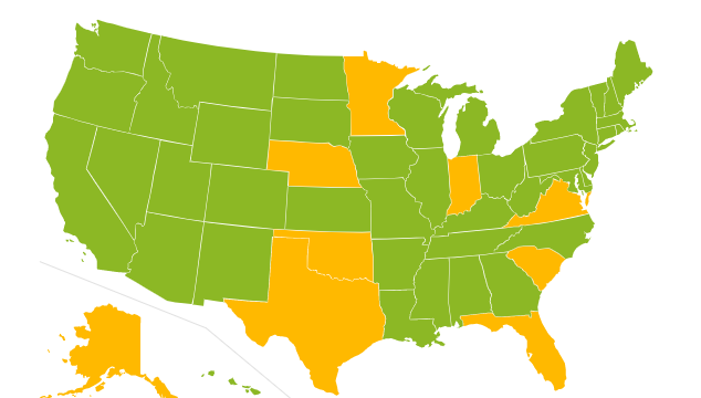 Common core state standards map