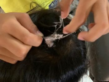 gum on hair